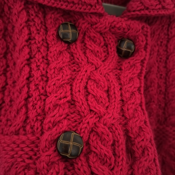 Beautiful Merino Wool Toddler Sweater 12-18m Red - Picture 3 of 4